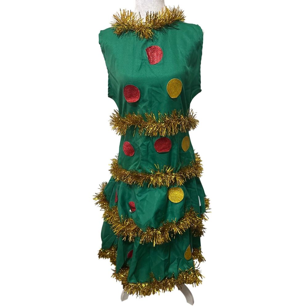 Women's Christmas Costume Dress Size Medium With Accessories